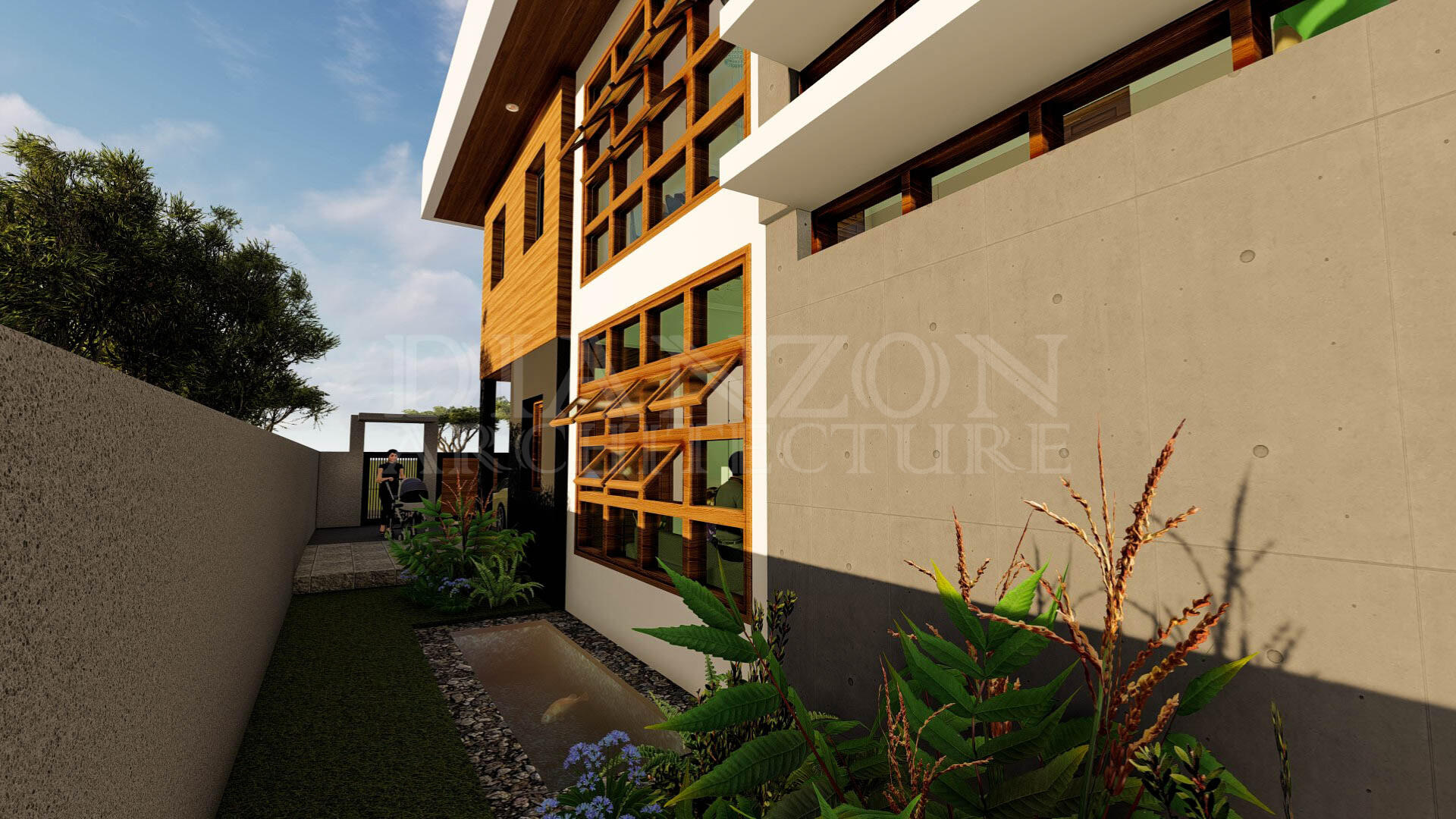 LANDSCAPED AREA FACING GATE